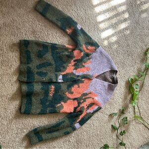 Camouflage Patterned Cardigan